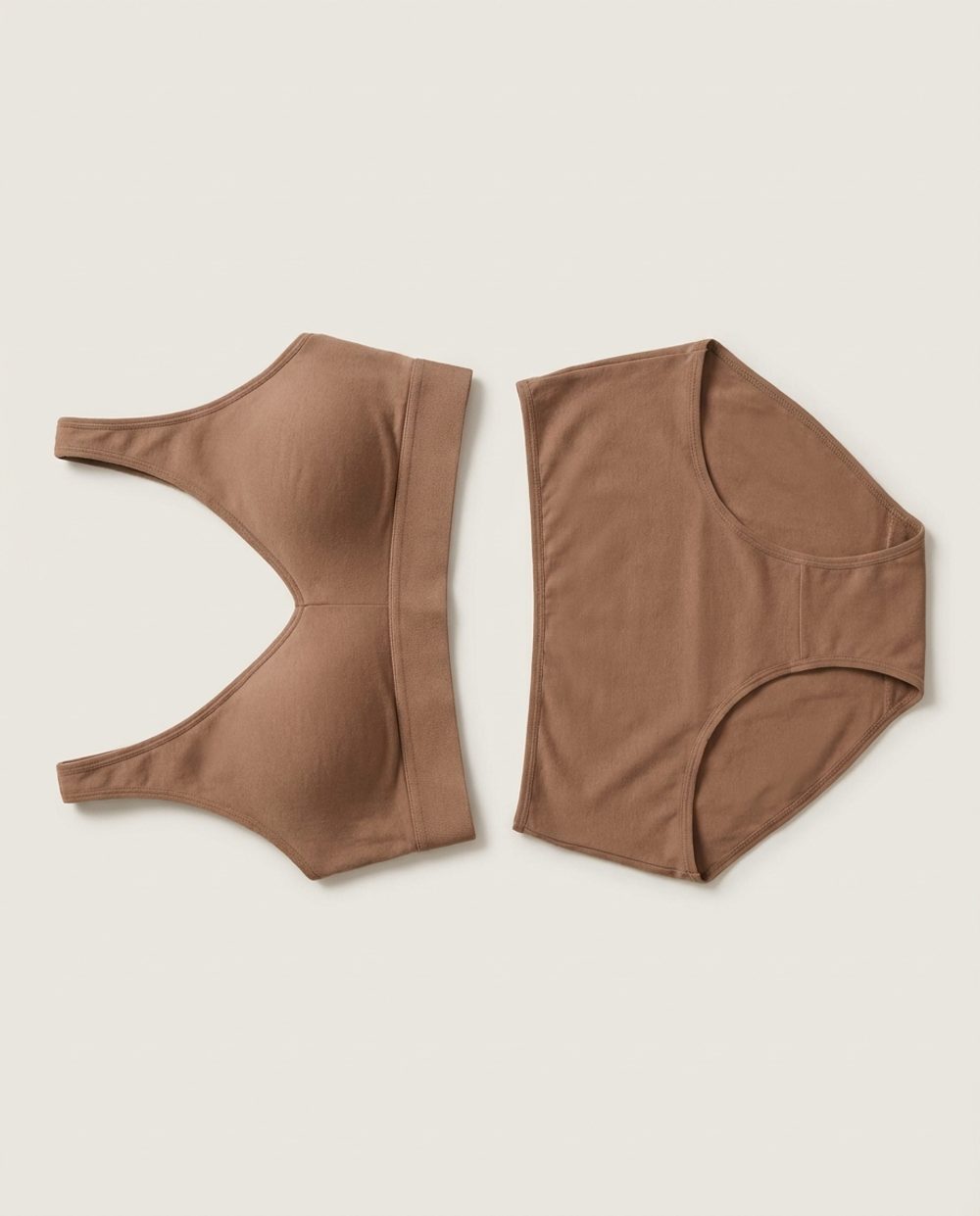 Maquila set bra + panty · sin varilla Confort Mocha ropa interior señora marca propia Colombia CI Aliada