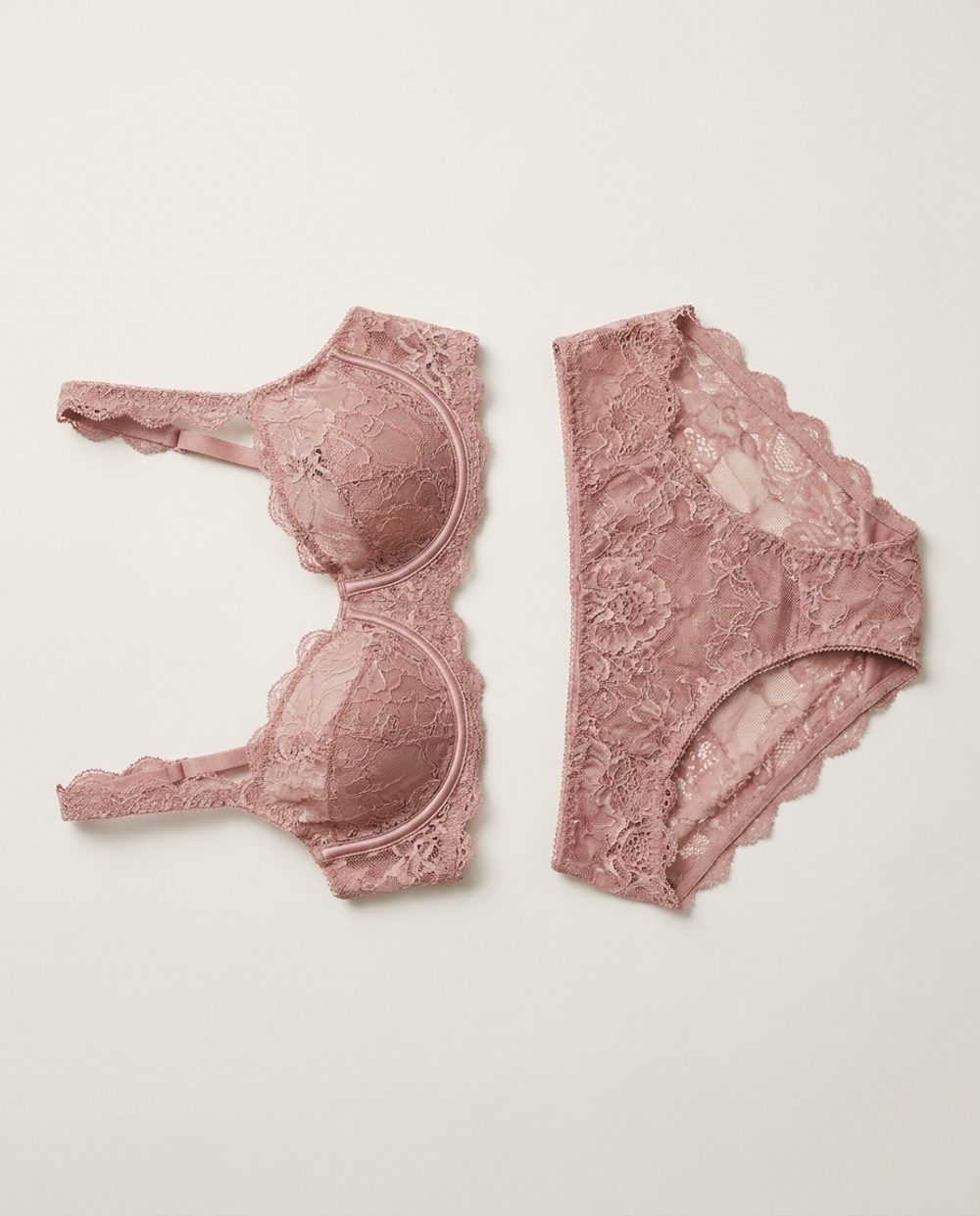Maquila set bra + panty · balconette Rosa Palo Clásico ropa interior señora marca propia Colombia CI Aliada
